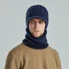 Bérets hiver chapeau bonnets chapeaux pour hommes femmes laine écharpe casquettes cagoule couverture tricoté capuche oreille Protection cou