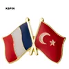 Francia Turchia Spilla da bavero Bandiera distintivo Spilla Spille Distintivi 10 pezzi molto