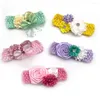 Dog Apparel 30/50Pcs Pet Flowers Bowtie With Elastic Band Rose Girl Boy Grooming Product For Small Middle Large Bowties