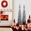 Weihnachtsdekorationen Aytai 5ft Up Lametta-Baum mit Ständer Wunderschöner zusammenklappbarer künstlicher Baum zur Dekoration Silber