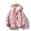 Hot koop Fleece Winter Effen Kleur Harajuku Hoge Kwaliteit Hooded Warm Verdikte Jas Heren Mode Casual Parka