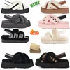 2023 Vrouwen harige slippers sandalen pluisjes pluisje ja slides eva disco kruisglijbaan sandaal Australië fuzzy soft house dames schoenen schoenen bont donzige sandalen winter slipper