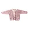 Jacken Herbst Winter Kleinkinder Gestrickte Outwear Kleine Jungen Mädchen Süßer Stil Einfarbig Langarm Einreiher Strickjacke Casual Top