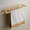 Portasciugamani Golden Rack Bar Set di accessori in acciaio inossidabile dorato Porta accappatoio Scopino Portabicchieri Portasapone Accessori per il bagno 221102