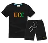 2-10 lat dzieci odzież designerska zestawy T-Shirt zestaw spodni odzież bawełniana dla niemowląt chłopcy dziewczyna moda marka dzieci spodenki z krótkim rękawem G00189