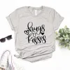 Câlins et baisers t-shirt imprimé femmes t-shirts décontracté drôle t-shirt dame Yong haut Hipster 6