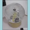 Juldekorationer klassiker Golden Christmas Decoration Snow Globe med per flaska inuti Crystal Ball för speciell födelsedagspresent DHZ12