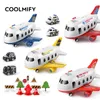 DIECAST MODEL CAR DUŻE Rozmiar chłopców Toy Airplane Music Story Symulacja Utwór Inertia Aircraft Samolot pasażerski dla dzieci Prezenty samochodowe 221103