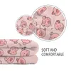 Mantas envolventes TOADDMOS Cute Pig Pink Fleece cálido dormitorio tirar en la cama sofá ropa de cama Sherpa de viaje para niños adultos edredón 221103