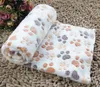 vendita all'ingrosso coperta per cani Coperte per animali domestici Motivo con stampa zampa Coperta per gatti in pile Morbidezza extra Soffice Leggero Lavabile