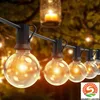 CNSunway Solar Garden Lights G40 E12 27ft Wodoodporny światło na zewnątrz 2700K ciepłe białe światła sznurkowe