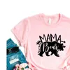 Mama urso impress￣o feminina tshirts camiseta feminina casual engra￧ado para lady yong girl top tee