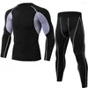 Survêtements pour hommes Fitness élastique à manches longues Séchage rapide Tops Pantalon Sports Tight Suit