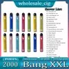 Bang XXL 2000 Puffs Device Disposable E-cigarettes Bang Puff Vapes Electronic Cigarettes Pro Max Vape Pen 800mAh Battery Pods Bar Prefilled Vapors Kit Paid 6ml Pod