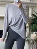 LL Women's Yoga Long Sleeve Shirt Blouse Solid Color Back to Action Loose Sports Fitness Round Neck Jogging Sportswear Breathable