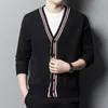 Herentruien Top Grade Autum Winter Brand mode gebreide zwarte Koreaanse casual jassen herenkleding roupas masculine's mannen Cardigan