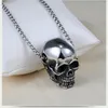 Pendant Necklaces Punk Skull Necklace Men Stainless Steel Box Chain Vintage Gothic Jewelry Hip Hop Collier Homme Accessories