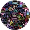 50PCS INS Cartoon luce al neon adesivi decalcomanie divertente VSCO ragazza giocattolo fai da te chitarra moto bici bagaglio valigia laptop PC notebook decalcomania adesivo graffiti