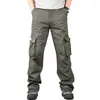 Pantaloni da uomo Salopette da carico Esercito da uomo tattico militare Abbigliamento da lavoro Pantaloni lunghi dritti stile combattimento multitasche