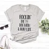 Rockin hundmamma toppar och moster liv kvinnor avslappnad rolig t -shirt f￶r lady girl topp tee