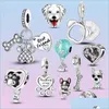 Charms 925 Sterling Sier Ciondola Charm Zampa di cane Charms Best Friend Perline cuore Bead Fit Pandora Bracciale Accessori per gioielli fai da te Goccia Dh9Xi