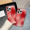 Funda de teléfono de alta calidad Lujos Marca de moda Diseñadores casuales A prueba de golpes Cubierta de iPhone Shell Letras clásicas Cajas de teléfono de lápiz labial transparente