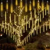 Strings Meteor Shower Lights 8 Tube 288 LED Christmas Falling Rain Rain étanché