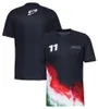 2022 Nova F1 Driver Camiseta Fórmula 1 Team Racing Terno Camisetas Manga Curta Verão Tops Masculinos Fãs de Carro Camisa de Secagem Rápida Motocross Jersey