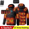 Mens Down Parkas Men 9 Areas Heated Jacket USB Winter Outdoor Electric Heating Jackets Warm Sprots Thermal Coat Clothing Heatable Cotton jacket 221102