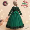 服を着る子供用ドレスガールズクリスマスプリンセスドレスキッズパーティーウエディングガウンドレスガールズスパンコール