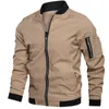 Vestes pour hommes Bomber veste à glissière grande taille printemps automne décontracté Streetwear Hip Hop coupe ajustée pilote col montant manteau 6xl