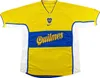 #7 Guillermo #10 Roman Camiseta de Futbol 2001 2002 Boca Juniors Retro Soccer Jersey 01 02 Fotbollskjorta Hem Blue Yellow Classic Antique