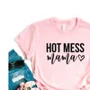 Mess Mama Women Tshirts Casual Funny T Shirt per Lady Top Tee Hipster 6 Color Drop