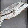 20232022 Montres-bracelets faites à la main en diamants Montre pour homme Montre mécanique automatique 40 mm avec saphir en acier serti de diamants 904L