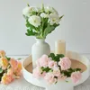 Fleurs décoratives 10 têtes, Simulation d'oeillet artificiel, décoration de maison en soie, décoration de cadeaux pour la fête des mères, DIY