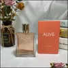 Déodorant anti-transpirant Marque de luxe Alive par 80 ml Femme Parfum Eau De Parfum Odeur longue durée Edp Lady Girl Spray Cologne 2 Dhiui