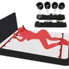 BDSMマッサージ家の家具手錠足首カフスBDSMボンデージセット拘束ギアオープンレッグフェチアダルトおもちゃカップルゲームセックス製品