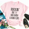 Rockin hundmamma toppar och moster liv kvinnor avslappnad rolig t -shirt f￶r lady girl topp tee