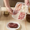 Förvaringsflaskor smör ostlåda bärbar kylskåp frukt grönsak färskt makande arrangör transparent behållare