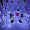 Cuerdas LED Forma de corcho Alambre de plata Luces de botella de vino 5 paquetes Operado por batería Mini cadena de hadas colorida para fiesta Jardín DIY