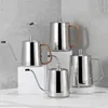 Coffee Pots Drip Kettle 350ml 600ml Tea Pot Non stick Coating Food Grade Stainless Steel Gooseneck Swan Neck Thin Mouth