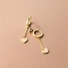 Stud-oorbellen S925 Sterling Silver Long Temperament Love Ear Buckle Dames Diamant-bezaaid geschenk Hartvormig voor vrouwen