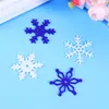 Kerstdecoraties 40-in-1 Tafel feest Kerstmuur klampt stickers verstrooiing Holiday Glitter Snowflake Ornament