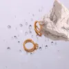 Hoop oorbellen 18K Gold vergulde roestvrijstalen waterdichte sieraden voor vrouw Girl's schattige volledige kristal zirkoon knuffels feestje