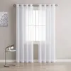 Curtain Plain Sheer Home Decor Size 137cm Slot Top Window Net Curtains Voile Textile