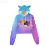 Felpe con cappuccio da uomo Felpe con cappuccio da uomo Ragazze Aphmau Stampa 3D per le donne Felpe con cartoni animati Kawaii Adolescenti Pullover con orecchie per bambini Bambino adulto