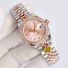 Zegarek na rękę zegarki Datejust 28 mm Wodoodporny automatyczny ruch damski Rose Gold Diamond Clock