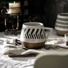 Canecas canecas nórdicas caneca cerâmica pintada à mão casa breve copo criativo de cerâmica grossa com alça de água