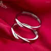 خواتم الزفاف مجموعة الزوجين للرجال S925 Sterling Silver Twisted Ring Band Engagement Bridal Jewelry Gifts
