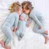 Pigiama in fibra di bambù Set pigiama per bambini Traspirante Capretto Neonato Vestiti per bambina Manica lunga Set di abbigliamento per bambini Indumenti da notte per bambini Ragazze 221102